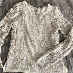 Lucky Brand Cream/Grey sweater